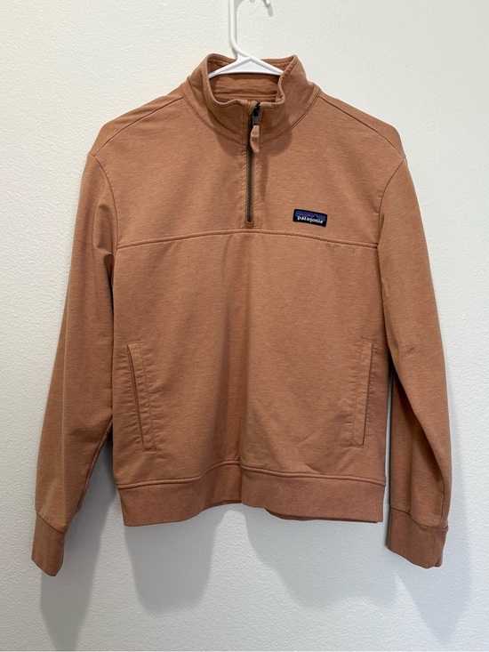 Patagonia Sweaters - Patagonia Ahnya Organic Cotton Half-Zip Pullover in Heather Tan Size Small